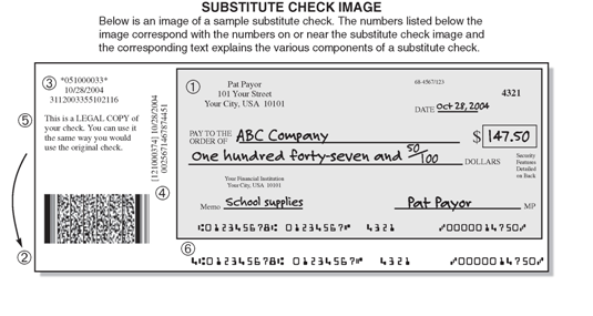 Substitute Check Image