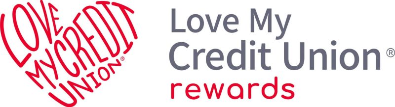 Love my credit union rewards heart logo